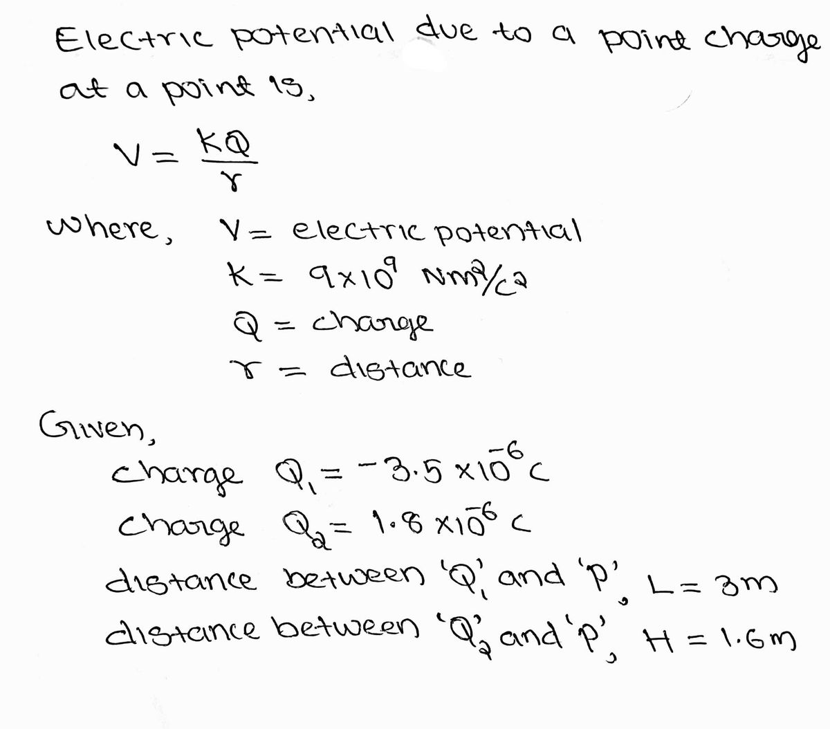 Physics homework question answer, step 1, image 1